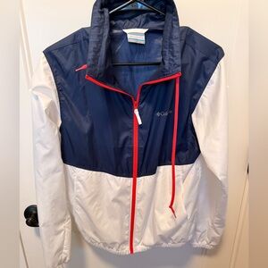 Columbia Blue and White Jacket with Red Trim